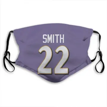 Jimmy Smith Name & Number Purple Baltimore Ravens Face Mask