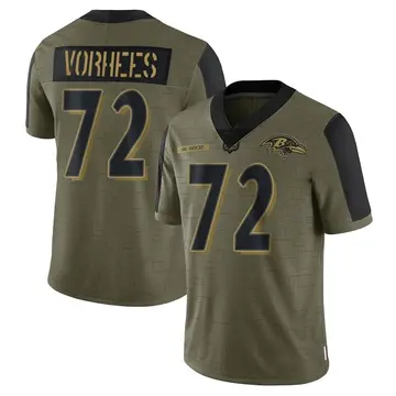 Olive Men's Andrew Vorhees Baltimore Ravens Limited 2021 Salute To Service Jersey
