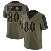 Olive Men's Durham Smythe Baltimore Ravens Limited 2021 Salute To Service Jersey
