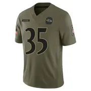Olive Men's Matthew McDoom Baltimore Ravens Limited 2025 Salute to Service Jersey