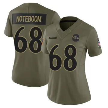 Olive Women's Joseph Noteboom Baltimore Ravens Limited 2025 Salute to Service Jersey