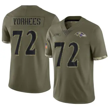 Olive Youth Andrew Vorhees Baltimore Ravens Limited 2022 Salute To Service Jersey