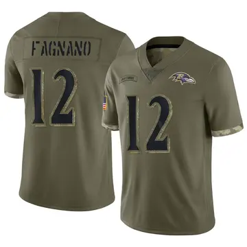 Olive Youth Joe Fagnano Baltimore Ravens Limited 2022 Salute To Service Jersey
