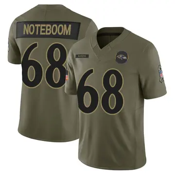 Olive Youth Joseph Noteboom Baltimore Ravens Limited 2025 Salute to Service Jersey