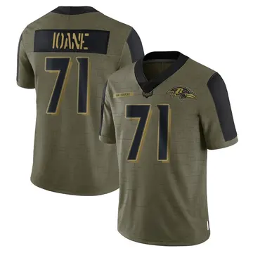 Olive Youth Olaivavega Ioane Baltimore Ravens Limited 2021 Salute To Service Jersey