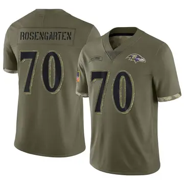 Olive Youth Roger Rosengarten Baltimore Ravens Limited 2022 Salute To Service Jersey