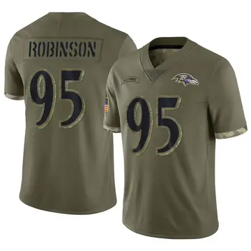 Olive Youth Tavius Robinson Baltimore Ravens Limited 2022 Salute To Service Jersey
