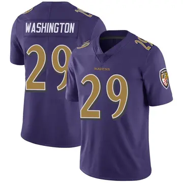 Purple Men's Ar'Darius Washington Baltimore Ravens Limited Color Rush Vapor Untouchable Jersey