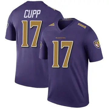 Purple Men's Baylor Cupp Baltimore Ravens Legend Color Rush Jersey
