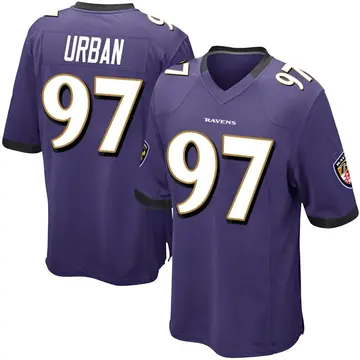Purple Men's Brent Urban Baltimore Ravens Game Team Color Jersey