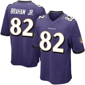 Purple Men's Cortez Braham Jr. Baltimore Ravens Game Team Color Jersey