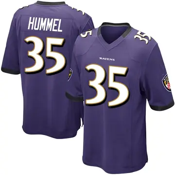 Purple Men's Jacob Hummel Baltimore Ravens Game Team Color Jersey