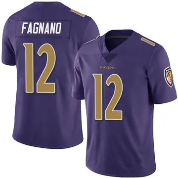 Purple Men's Joe Fagnano Baltimore Ravens Limited Team Color Vapor Untouchable Jersey