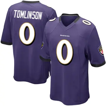 Purple Men's Laken Tomlinson Baltimore Ravens Game Team Color Jersey