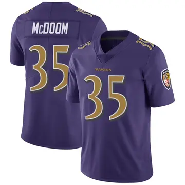 Purple Men's Matthew McDoom Baltimore Ravens Limited Color Rush Vapor Untouchable Jersey