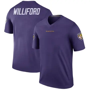 Purple Men's Reid Williford Baltimore Ravens Legend Color Rush Jersey