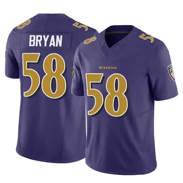Purple Men's Taven Bryan Baltimore Ravens Limited Vapor F.U.S.E. Jersey