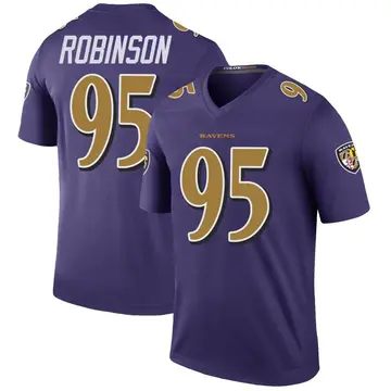 Purple Men's Tavius Robinson Baltimore Ravens Legend Color Rush Jersey