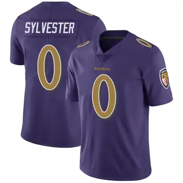 Purple Men's Trevonte Sylvester Baltimore Ravens Limited Color Rush Vapor Untouchable Jersey