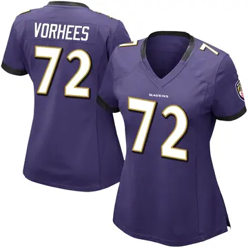 Purple Women's Andrew Vorhees Baltimore Ravens Limited Team Color Vapor Untouchable Jersey