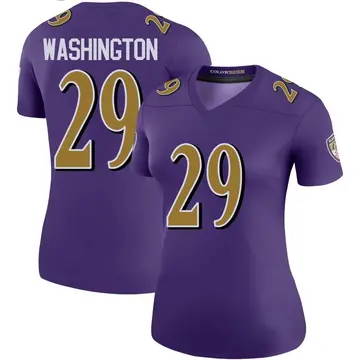 Purple Women's Ar'Darius Washington Baltimore Ravens Legend Color Rush Jersey