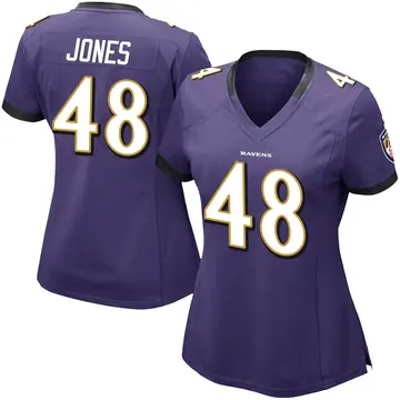 Purple Women's Carl Jones Baltimore Ravens Limited Team Color Vapor Untouchable Jersey