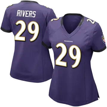Purple Women's Chandler Rivers Baltimore Ravens Limited Team Color Vapor Untouchable Jersey