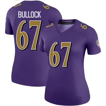 Purple Women's Corey Bullock Baltimore Ravens Legend Color Rush Jersey
