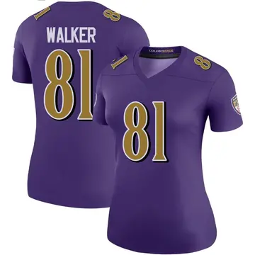 Purple Women's Devontez Walker Baltimore Ravens Legend Color Rush Jersey
