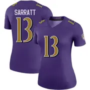 Purple Women's Elijah Sarratt Baltimore Ravens Legend Color Rush Jersey
