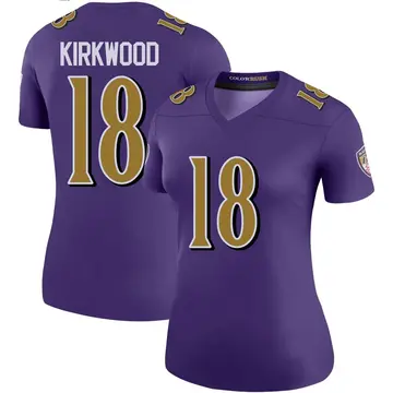 Purple Women's Keith Kirkwood Baltimore Ravens Legend Color Rush Jersey