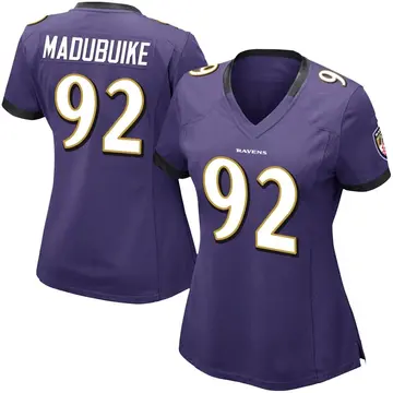 Purple Women's Nnamdi Madubuike Baltimore Ravens Limited Team Color Vapor Untouchable Jersey