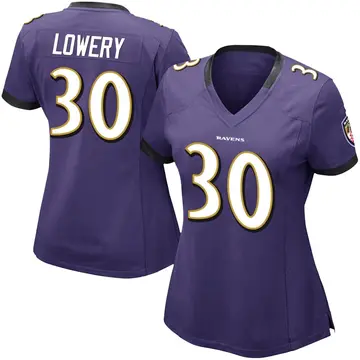 Purple Women's Reuben Lowery Baltimore Ravens Limited Team Color Vapor Untouchable Jersey