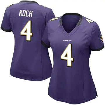 Purple Women's Sam Koch Baltimore Ravens Limited Team Color Vapor Untouchable Jersey