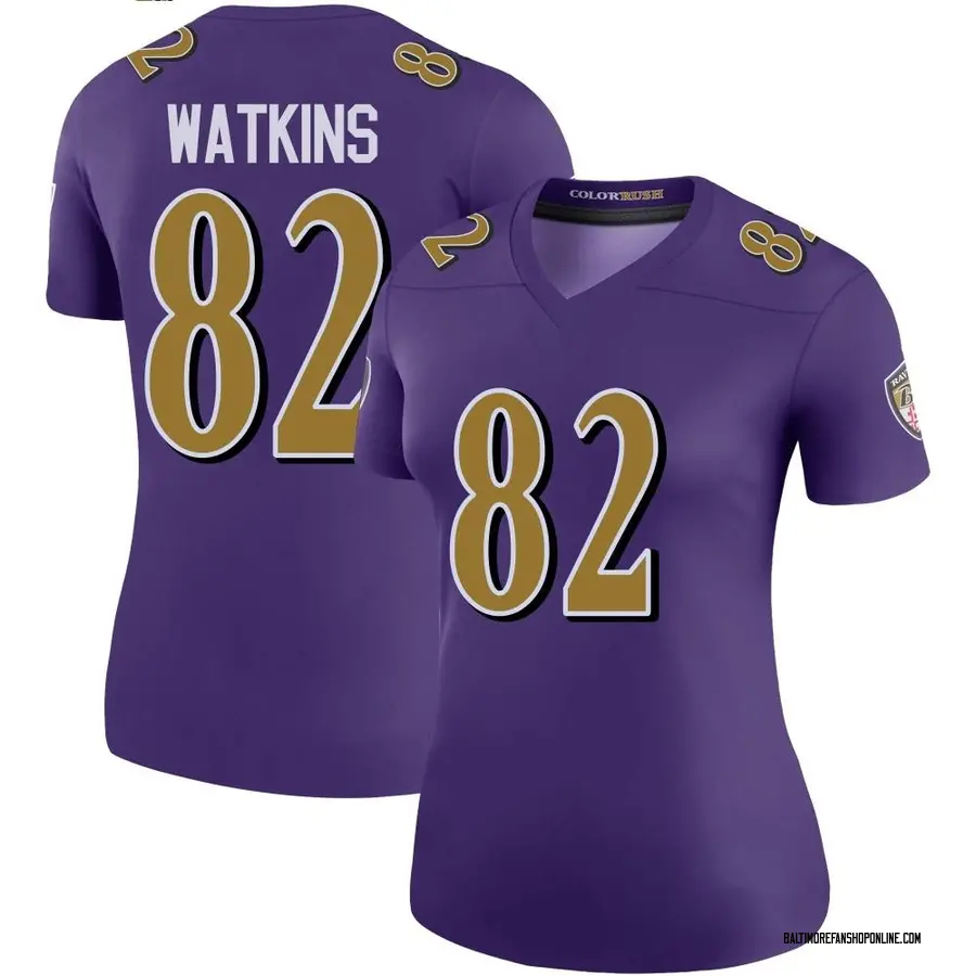 Purple Women's Sammy Watkins Baltimore Ravens Legend Color Rush Jersey