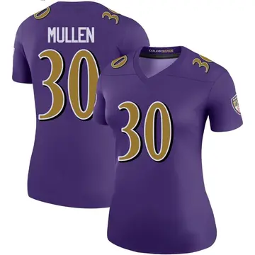 Purple Women's Trayvon Mullen Baltimore Ravens Legend Color Rush Jersey