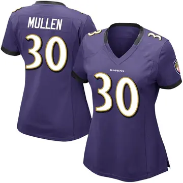 Purple Women's Trayvon Mullen Baltimore Ravens Limited Team Color Vapor Untouchable Jersey