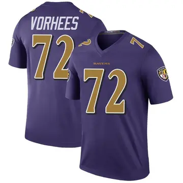 Purple Youth Andrew Vorhees Baltimore Ravens Legend Color Rush Jersey