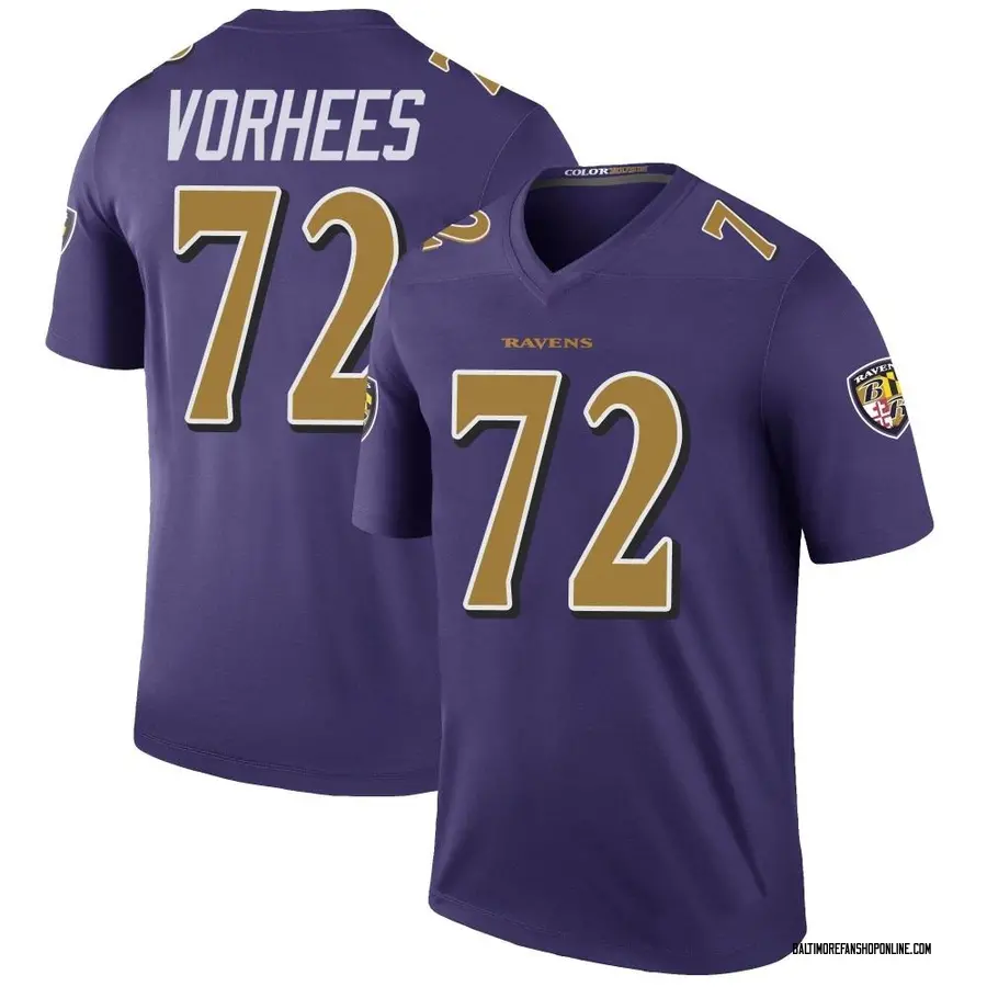 Purple Youth Andrew Vorhees Baltimore Ravens Legend Color Rush Jersey