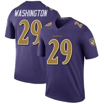 Purple Youth Ar'Darius Washington Baltimore Ravens Legend Color Rush Jersey