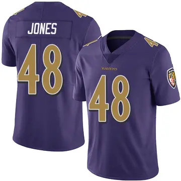 Purple Youth Carl Jones Baltimore Ravens Limited Team Color Vapor Untouchable Jersey