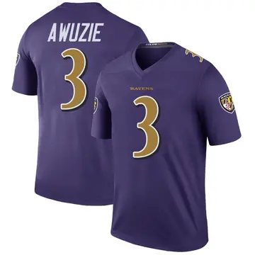 Purple Youth Chidobe Awuzie Baltimore Ravens Legend Color Rush Jersey
