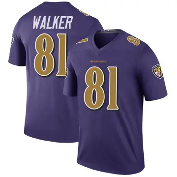 Purple Youth Devontez Walker Baltimore Ravens Legend Color Rush Jersey