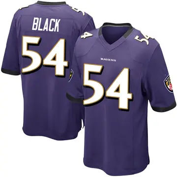 Purple Youth Diwun Black Baltimore Ravens Game Team Color Jersey