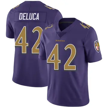 Purple Youth Dominic DeLuca Baltimore Ravens Limited Color Rush Vapor Untouchable Jersey