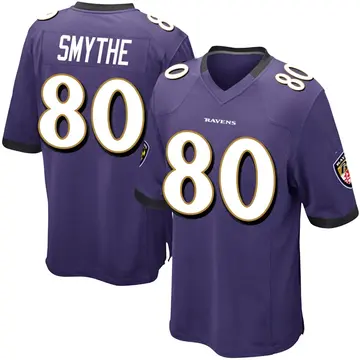 Purple Youth Durham Smythe Baltimore Ravens Game Team Color Jersey