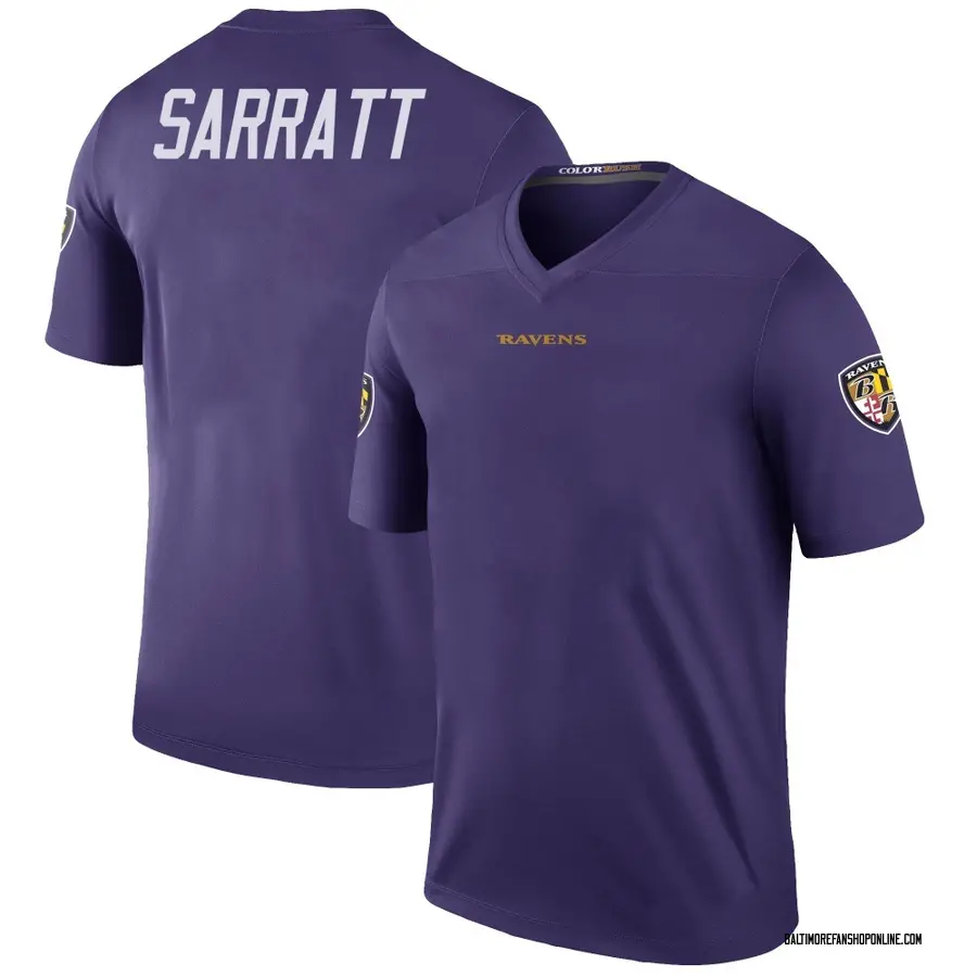 Purple Youth Elijah Sarratt Baltimore Ravens Legend Color Rush Jersey