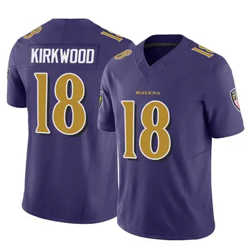 Purple Youth Keith Kirkwood Baltimore Ravens Limited Vapor F.U.S.E. Jersey