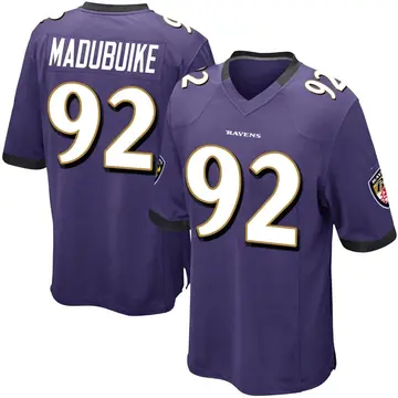 Purple Youth Nnamdi Madubuike Baltimore Ravens Game Team Color Jersey