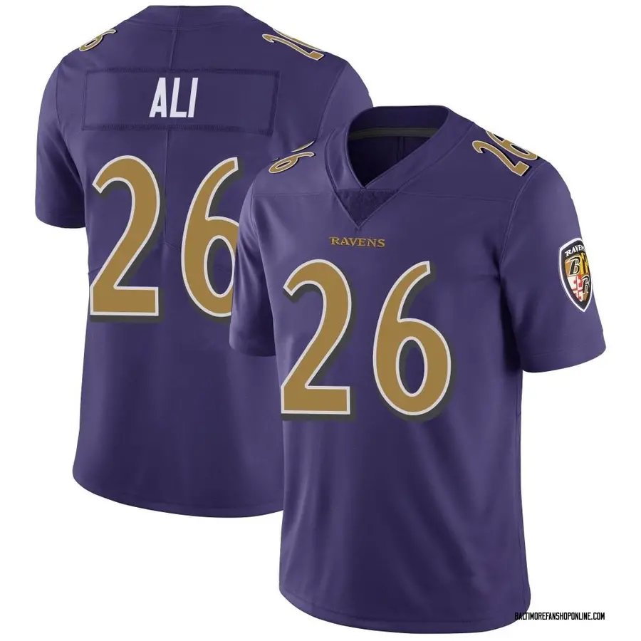 Purple Youth Rasheen Ali Baltimore Ravens Limited Color Rush Vapor Untouchable Jersey